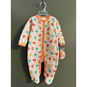 Little Beginnings Baby Girl Long Sleeve One Piece Footie Sleep N Play Size 3-6M